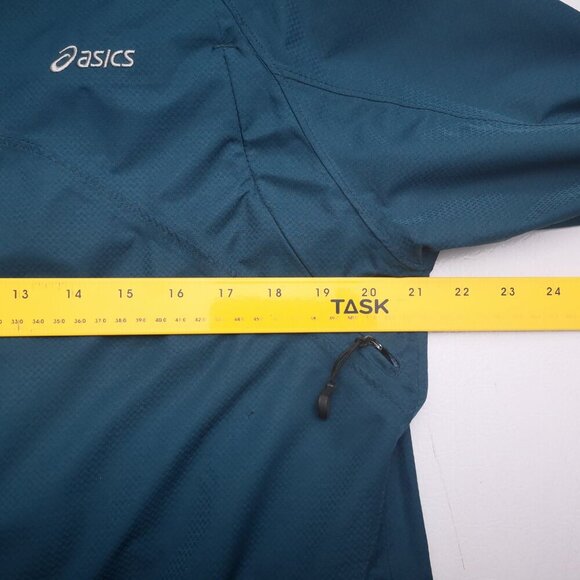 2 / $30.00 - Asics Men's Size Small Full Zip Turquoise Windbreaker - Picture 11 of 14